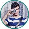 photo of expert in green border